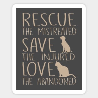 Rescue Save Love Pet Adoption Rescue Animals Magnet